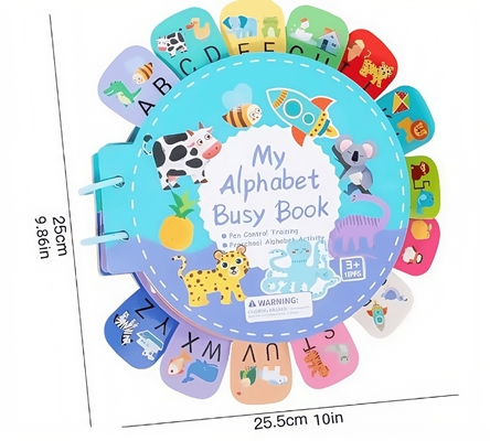 Montessori Educational Toys Creative Alphabetic Cognition Pen Control Training Busy Book Toys for Kids Boys Girls