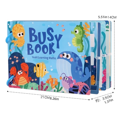 Quiet Book Early Learning Activity Puzzle Paste Matching Game Toys Children's Educational Magic Tape Wooden Busy Book Toys