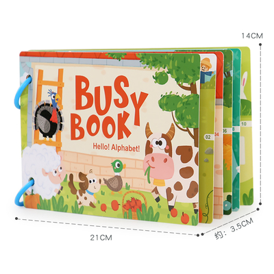 2025 Montessori Autism Sensory Educational Toys Alphabet Animal Early Education Kids Learning Busy Book