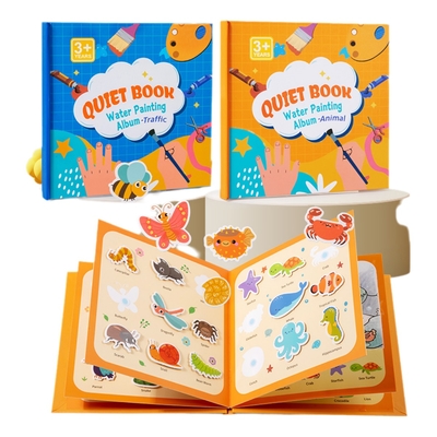 New Factory Directly 2 in One Reusable Water Mess Free Coloring Book With Puzzle Travel Funny Baby Toys for Kids Ages 3+