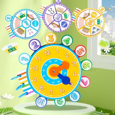 Wholesale Montessori Digital Clock Quiet Sticker Book Preschool Learning Activities Busy Books for Toddlers
