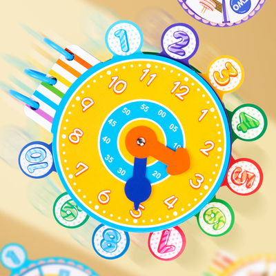 Wholesale Montessori Digital Clock Quiet Sticker Book Preschool Learning Activities Busy Books for Toddlers