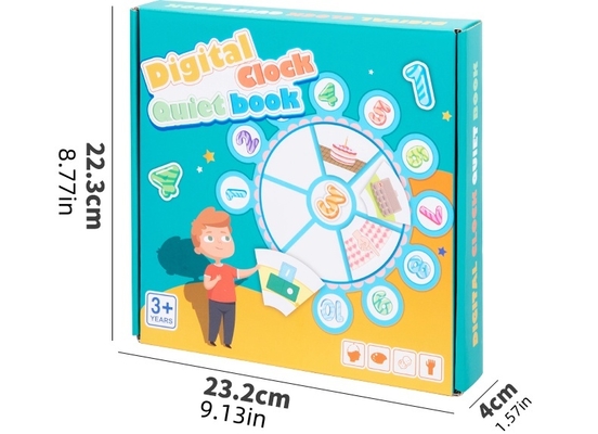 Wholesale Montessori Digital Clock Quiet Sticker Book Preschool Learning Activities Busy Books for Toddlers