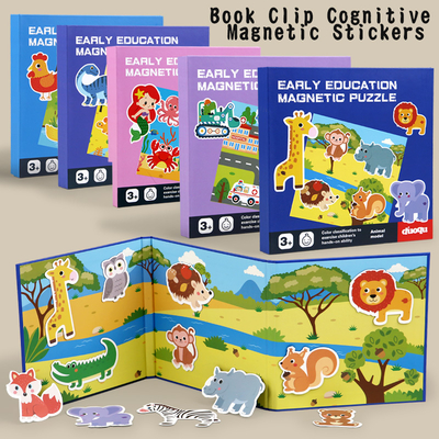 Magnetic Puzzle Book for Early Education Educational Toys with Scenes