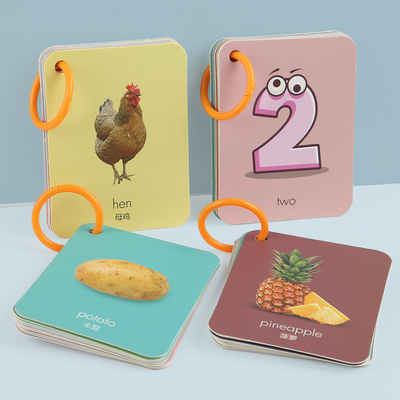Custom Printing Child Learning Flash Cards Children Baby English Alphabet Kids Cognitive Cards Early Educational for Toddler