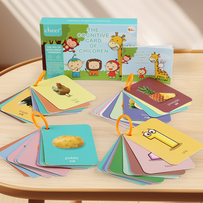 Custom Printing Child Learning Flash Cards Children Baby English Alphabet Kids Cognitive Cards Early Educational for Toddler