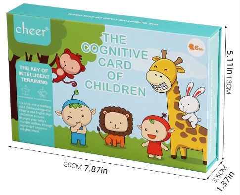 Custom Printing Child Learning Flash Cards Children Baby English Alphabet Kids Cognitive Cards Early Educational for Toddler