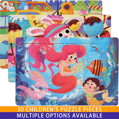 Wholesale 30 Piece Jigsaw Puzzle Children Multiple Themes Education Enlighten Wooden Puzzle Toy