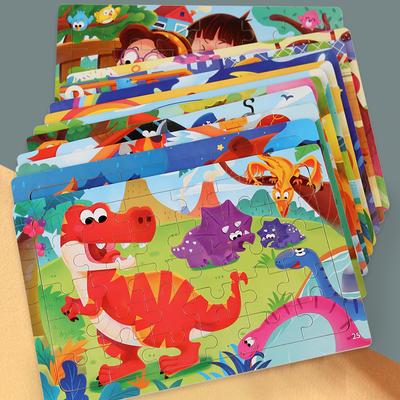 Wholesale 30 Piece Jigsaw Puzzle Children Multiple Themes Education Enlighten Wooden Puzzle Toy