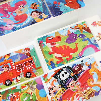 Wholesale 30 Piece Jigsaw Puzzle Children Multiple Themes Education Enlighten Wooden Puzzle Toy