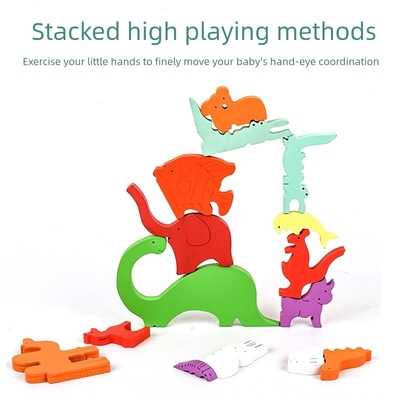 Children Learning Games Developing Kids Toddler Gifts Montessori Jigsaw Big Crazy Animal Puzzle Toys