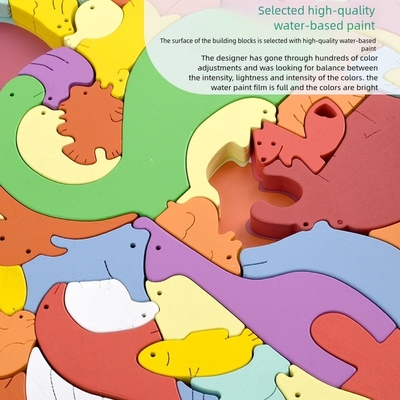 Children Learning Games Developing Kids Toddler Gifts Montessori Jigsaw Big Crazy Animal Puzzle Toys