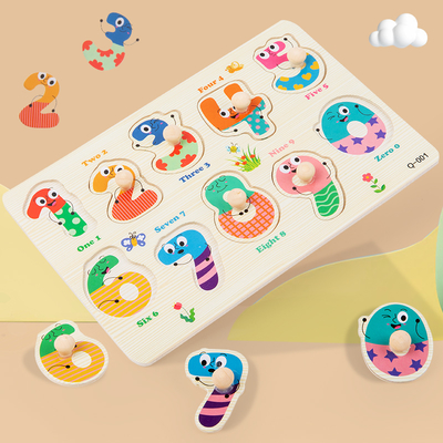 Baby Montessori Toys 3d Puzzle Cartoon Animals Vehicle Cognitive Jigsaw Puzzle Wooden Toys for Children