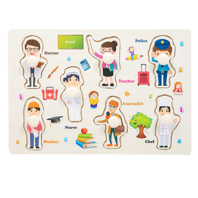 Baby Montessori Toys 3d Puzzle Cartoon Animals Vehicle Cognitive Jigsaw Puzzle Wooden Toys for Children