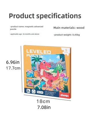 Hot Selling Enlightenment Advanced Educational 3 in 1 Magnetic Puzzle Book Toys for Kids