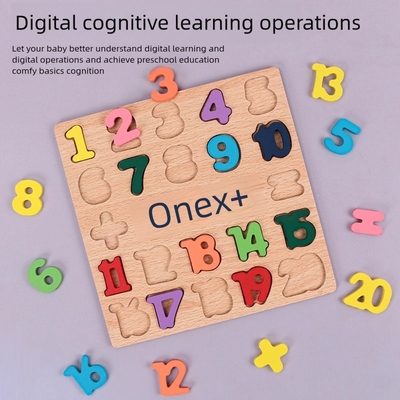 Wooden Board Alphabet Number Kids Montessori 3d Learning Puzzle Early Educational Activity Boards Toys for Child Boys and Girls