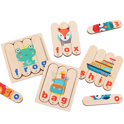 English Letter Matching Spelling Word Games Puzzle Educational Toys for Children