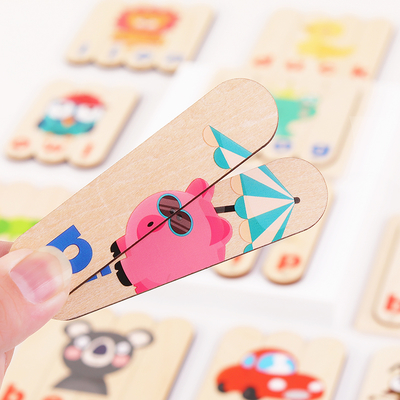 English Letter Matching Spelling Word Games Puzzle Educational Toys for Children