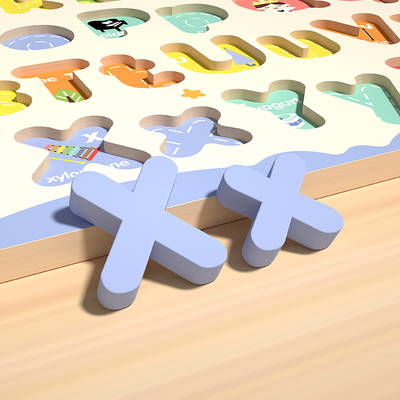 Montessori Children Letter Wood 3d Jigsaw Puzzles Board Games Preschool Diy Educational Learning Wooden Toys for Kids Boys Girls