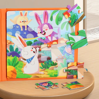 Customized Wood Carton 3 in 1 3d Puzzles Board Games Paper Montessori Educational Learning Jigsaw Book Toys for Kids Boys Girls