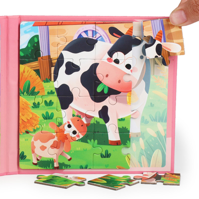 Customized Wood Carton 3 in 1 3d Puzzles Board Games Paper Montessori Educational Learning Jigsaw Book Toys for Kids Boys Girls
