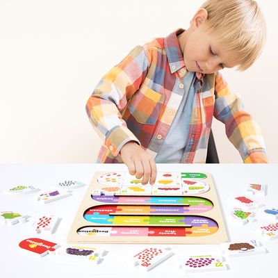 Wooden Alphabetic Puzzle Toy Early Childhood Enlightenment Logic Matching Puzzle Wooden Early Educational Puzzle Kids