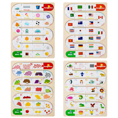 Wooden Alphabetic Puzzle Toy Early Childhood Enlightenment Logic Matching Puzzle Wooden Early Educational Puzzle Kids