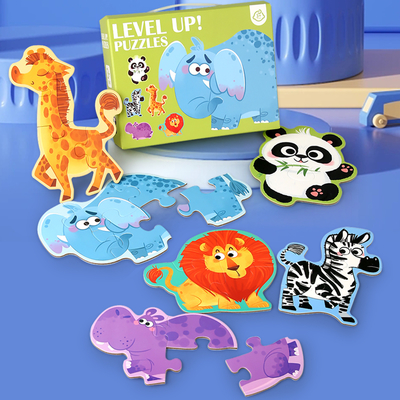 Children's Portable Gift Box Cartoon Animal Traffic Puzzle Early Education Educational Toy