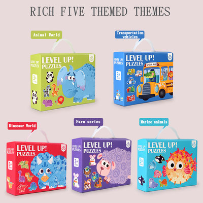 Children's Portable Gift Box Cartoon Animal Traffic Puzzle Early Education Educational Toy