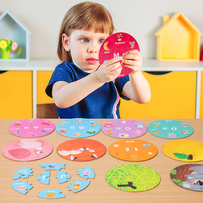 Children's Letters Animal Paper Double-sided Puzzle Early Education Puzzle Toys