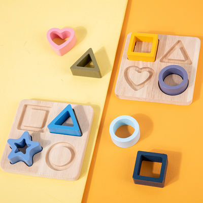 Early Learning Shape Cognition Wooden Puzzle Preschool Educational Toys Children Sensory Educational Toy