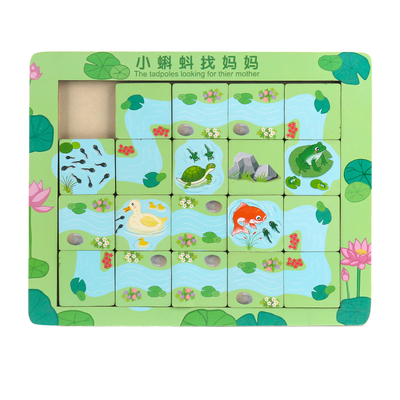 Puzzle Toys Finding Routes Kids Board Game Custom 3d Puzzle Board Wooden Toys Children Thinking Logic Training Toy