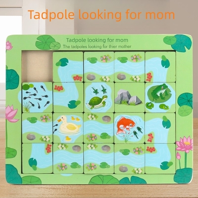 Puzzle Toys Finding Routes Kids Board Game Custom 3d Puzzle Board Wooden Toys Children Thinking Logic Training Toy