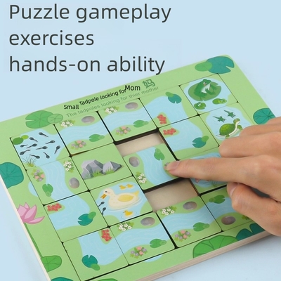 Puzzle Toys Finding Routes Kids Board Game Custom 3d Puzzle Board Wooden Toys Children Thinking Logic Training Toy