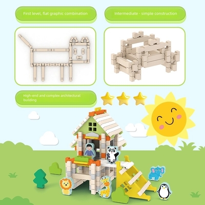 Children Learning Toys Building Block Educational Diy Mortise and Tenon Building Blocks Montessori Kids Stacking Wooden Toy
