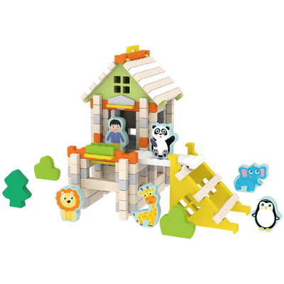 Children Learning Toys Building Block Educational Diy Mortise and Tenon Building Blocks Montessori Kids Stacking Wooden Toy