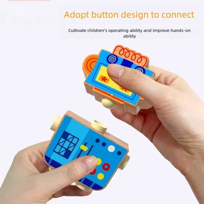 Wholesale Factory Robot Building Block Set Wooden Robot Assembly Toy Set Educational Gift for Kids Boys and Girls