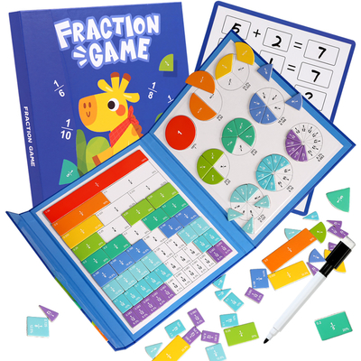 Magnetic Fraction Learning Math Toy for Children Kids Montessori Arithmetic Teaching Aids Educational Toys