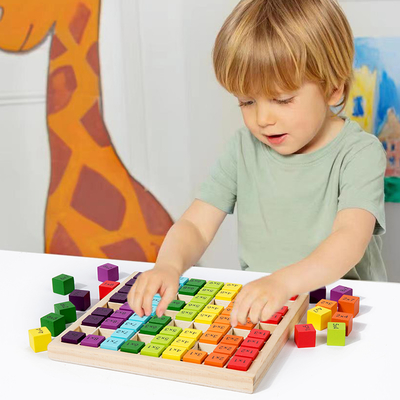 Montessori Educational 3d Jigsaw Puzzle Number Board 99 Multiplication Table Math Learning Board Games Toys for Kids Boys Girls