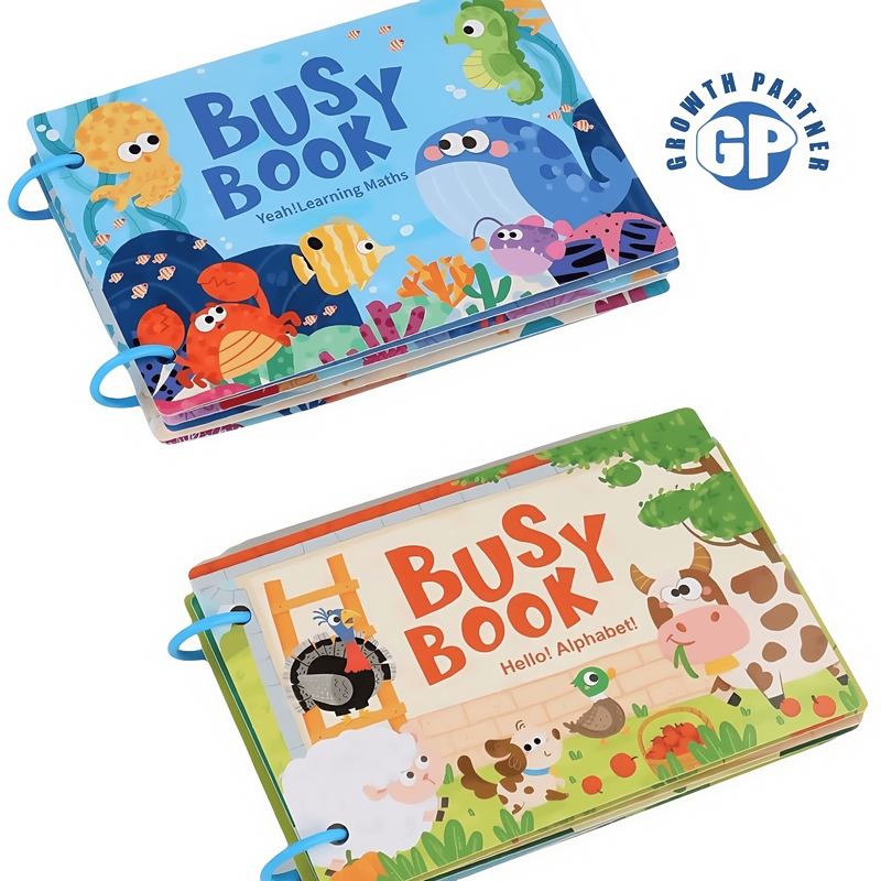 2025 Montessori Autism Sensory Educational Toys Alphabet Animal Early Education Kids Learning Busy Book